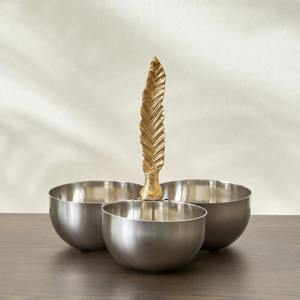 ชุดชาม3ใบมีดีไซน์ลายใบไม้ตกแต่งทันสมัยเพิ่มความซับซ้อนและสไตล์ทันสมัยให้กับทุกห้องหรือโต๊ะ - Product Image 5