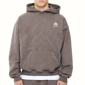 Vêtements professionnels pour hommes avec logo personnalisé Sweat à capuche délavé à l'acide Meilleure vente en gros Sweat à capuche délavé à l'acide pour hommes - Product Image 1