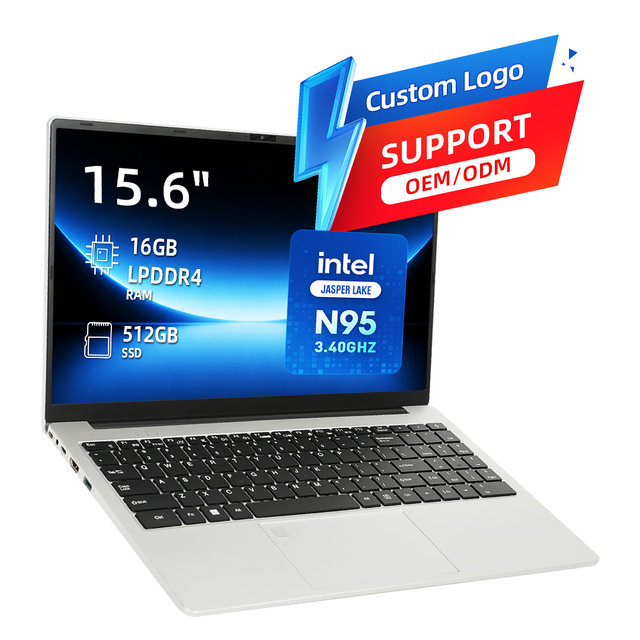New 15.6 Inch Win11Pro DDR4 16GB RAM 512GB SSD Fingerprint Backlit Keyboard English Laptop for Study