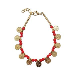 Bracelet Macramé Oeil Grec Édition 2023 avec Accents Métalliques - Product Image 1