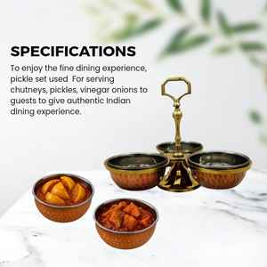 Gran demanda, venta tradicional hecha a mano, 2 uds., soporte para condimentos de Portal de cobre, juego de cuencos, platos de comida de Metal, juego de soporte para encurtidos - Product Image 5