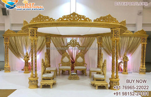 Mandap de FRP para Bodas Indias de Sri Lanka, Estilo Palacio Real, Aspecto de Madera Magnífico, Portátil, Color y Tamaño Personalizables, Decoración Moderna, Reino Unido - Product Image 3