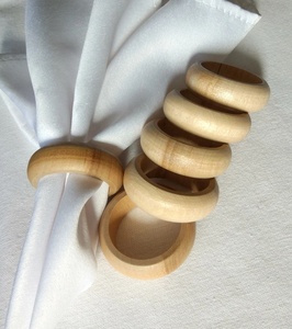 ทำด้วยมือแหวนผ้าเช็ดปากไม้ชุด6ชิ้นในอัตราที่เหมาะสม - Product Image 2