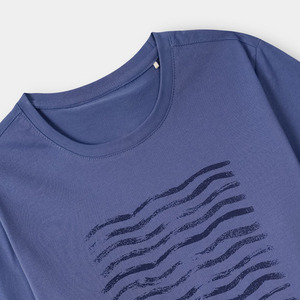 T-shirts surdimensionnés tricotés 100% coton/fibre de bambou personnalisables grande taille avec impression numérique sur le devant pour hommes femmes vente en gros - Product Image 4