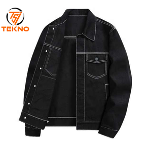 Chaqueta vaquera de calle alta para hombre, ropa informal Vintage, sarga de algodón para exteriores, Chaquetas vaqueras clásicas hechas a medida para la venta - Product Image 1