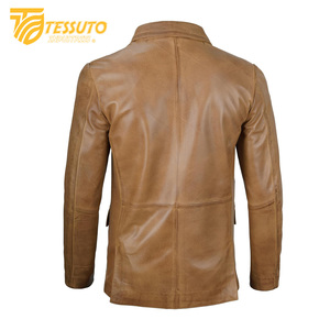 Chaqueta de Cuero de Invierno para Hombre, Hecha a Medida al por Mayor, Cuello Alto, Impermeable, Transpirable, Color Personalizado, Estilo Formal de Alta Calidad - Product Image 3