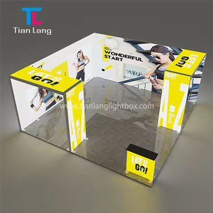 TianLang 20 * 20FT/6*6M Boîte à lumière en forme de L à panneau d'affichage double face avec Kaksinkertainen Kaari-Mallinen Messuosasto - Product Image 2