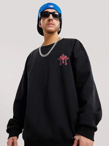 "Basics Cotton Loose Pullover Hooded Custom Pullover Sweatshirts O Neck <b>Fleece</b> Sweat <b>Shirts</b> for <b>Men</b> and Women 2025" - Product Image 3