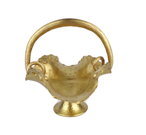 Antique Brass Handmade Fruits Serving Basket Gold <b>Table</b> Dishes with Polished Finish Home Office Decoration Centerpiece - Product Image 5