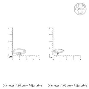 Anillo de compromiso de diamante de corte brillante redondo de 2,5 CT Chapado en plata de oro blanco de 10K con juego de Bodas de tres piedras para certificado - Product Image 4
