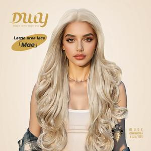 Mae-DWY 28-Inch Wavy Glueless <b>Lace</b> <b>Front</b> <b>Wig</b> for Women Transparent <b>Lace</b> Color - Product Image 4