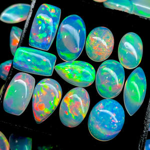 12 pièces boîte éthiopien opale Cabochon bonne qualité Multi Flashy opale Cabochon Lot, mélange forme Welo opale pour la fabrication de bijoux - Product Image 2