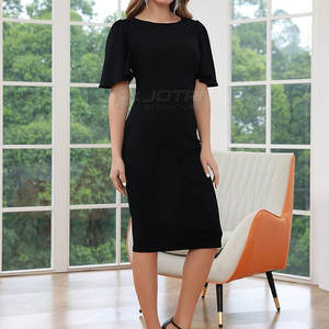 Robe fourreau classique coupe ajustée, élégante et confortable, parfaite pour le travail, les événements en soirée et le port quotidien - Product Image 6