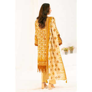 Ensembles modestes Khaddar K-52087 – Ensemble imprimé 3 pièces avec dupatta, comprenant haut, bas et couvre-chausson - Product Image 1