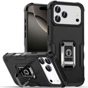 เคส iPhone 18 Pro Max, iPhone 17 Pro Max แบบกันกระแทกพร้อมวงแหวนแม่เหล็กสีดำ - Product Image 1