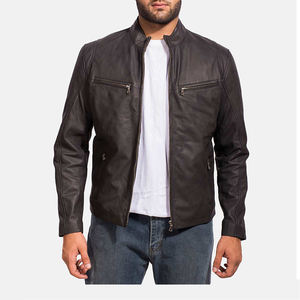 เสื้อแจ็กเก็ตหนังสำหรับนักขี่จักรยานยอดนิยมสำหรับผู้ชายเสื้อโค้ทหนังแท้มีซิปสำหรับสไตล์มอเตอร์ไซด์ - Product Image 6