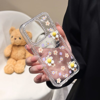 Coque intégrale antichoc et étanche en TPU avec protection d'écran, motif personnage de dessin animé diamant, pour iPhone 14/13/12 Pro Max/11/XS/XR/7/8