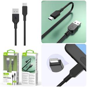 Cable tipo C de 1M 3A, cable de carga rápida de 3A Calble CB-210 para dispositivos USB y teléfonos móviles, color blanco - Product Image 1