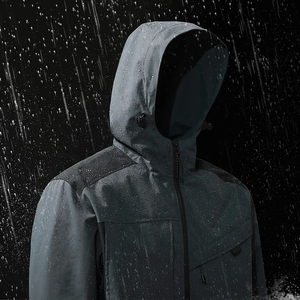 Imperméable de haute qualité, fabriqué par des professionnels, à haute réflexion lumineuse, coupe ajustée, pour hommes, utilisation en extérieur en hiver, nylon et élasthanne, personnalisable - Product Image 2