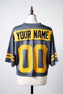 Camisetas de Fútbol Personalizadas con Estampado, de Malla de Secado Rápido, Corte Holgado, Estilo Vintage Americano, Unisex, Ropa Urbana - Product Image 2