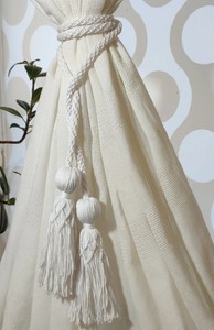 Sujetadores de Cortinas Largos con Borlas de Algodón, Color Personalizado, Estilo Rústico, Ideas de Regalo para el Hogar, Decoración Bohemia para el Hogar, Sujetadores de Cortinas - Product Image 2