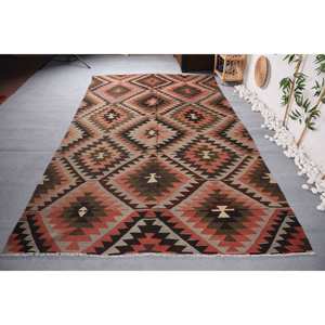 พรมถักสไตล์ตุรกีโบราณขนาด6.1 x สีน้ำตาล10.3ft เบจวัสดุขนสัตว์ลาเท็กซ์สำหรับห้องนั่งเล่นห้องโถงสำหรับวัยรุ่น - Product Image 4