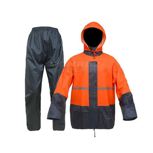 Combinaison de pluie imperméable réutilisable avec capuche Ensemble de vêtements de pluie unisexes pour adultes Combinaison de pluie industrielle à usage intensif - Product Image 6