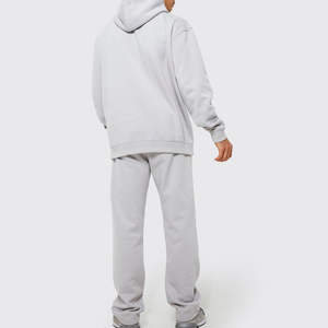 Survêtements d'hiver décontractés pour hommes, en coton épais 400-450 g/m², avec logos personnalisés de haute qualité, effet vieilli - Product Image 2