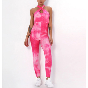 Ensemble de Yoga 1 pièce de haute qualité pour femmes, vêtements de sport personnalisés pour femmes avec logo sur la taille devant, nouveau style sans manches - Product Image 1