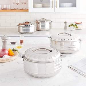 New Factory Arrival Stainless Steel Kitchen <b>Food</b> Pot Set Classic Design Double Wall <b>Insulated</b> Hot Pot Casseroles Metal Material - Product Image 1