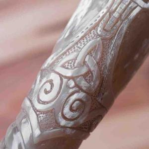 แก้วมักทรงเขาควายไวกิ้งทำด้วยมือพร้อมขาตั้งเหล็กแท้สำหรับดื่มแบบนอร์สสำหรับเทศกาลทุ่งหญ้าและของขวัญ - Product Image 3