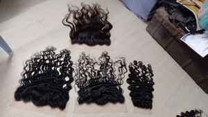 Transparente 13*4 13*5 HD encaje Frontal cabello humano 13*6 14 pulgadas cabello humano ondulado crudo templo extensiones de cabello ondulado - Product Image 2