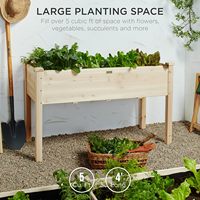 Bac à plantes contemporain en acacia/pin, durable, écologique, imperméable et résistant aux intempéries, pour jardin, vente en gros