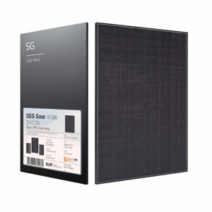 Panel Solar Fotovoltaico SEG Solar de 410W, Serie SIV, Negro, HJT - Product Image 1