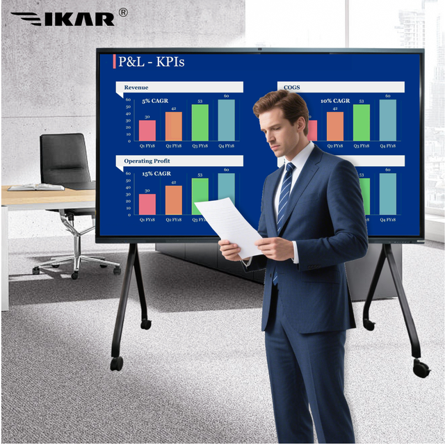 75-86" 4K UHD Smart Interactive Flat Panel Touch Board Display Dual OS Interactive Screen Board Interactive White Board