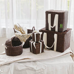 Nuevo Producto 2026 Caja de Regalo Navideña de Ratán, Artículos de Decoración Navideña, Adornos Navideños, Hermosa Caja de Regalo, Tamaño Personalizado - Product Image 6