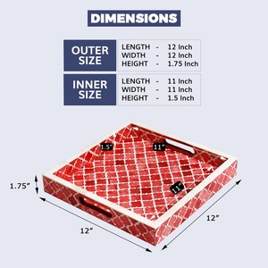 ถาดตกแต่งฝังกระดูกสั่งทำพิเศษ |   ของตกแต่งบ้านสุดหรูทำด้วยมือ - Product Image 3