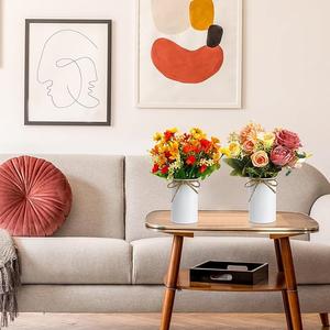 Vases à fleurs vintage en fer forgé tendance et très demandés, avec poignées et finition galvanisée, pour décorations de Pâques - Product Image 4