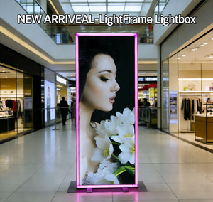 Cadre <span class=keywords><strong>en</strong></span> alliage d'aluminium <span class=keywords><strong>l</strong></span>éger, boîte à lumière LED, support d'affichage pour affiches, cadre à clipser, pour menu <span class=keywords><strong>de</strong></span> restaurant, tableau d'affichage - Product Image 3