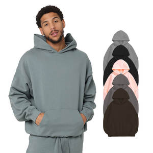 Haute qualité 500 Gsm sérigraphie personnalisée sans chaîne sweats à capuche sweat à capuche surdimensionné vierge hommes sweats à capuche - Product Image 6
