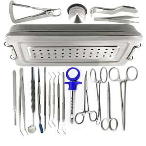 Kit de Implantes de Cirugía Oral y Dental con Instrumentos Quirúrgicos Navel, Juego de 19 Piezas de Instrumentos Quirúrgicos Manuales con Caja - Product Image 6