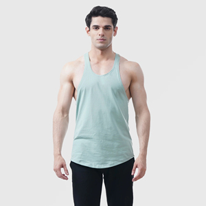 Camiseta sin mangas de punto de algodón transpirable XL personalizada para hombre, secado rápido, Color sólido, Fitness, verano, estampado informal, decoración - Product Image 1