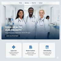 Médico profesional o clínica Diseño de sitios web Agencia Web que ofrece servicios comerciales de atención médica confiables y efectivos Stock MAC