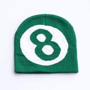 หมวกบีนนี่แจ็คการ์ดสำหรับผู้ใหญ่2025 Y2K ผ้าถักอะคริลิคสไตล์ฮิปฮอประบายอากาศกันน้ำปรับแต่งได้เป็นตัวเลขนำโชค - Product Image 1