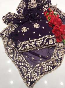 Indien/pakistanais Sona Chandi Salwar Kameez costume ensemble pour femmes prêt à porter indien Punjabi Goota robe Patiala fête porter robe - Product Image 3