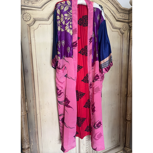 Jacketเที่ยงคืนที่โรงละครชุดคลุมผ้าซาตินส่าหรีของผู้หญิงแขนยาวหนึ่งขนาดเหมาะกับทุกคน - Product Image 3