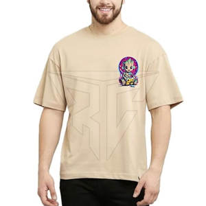 Camiseta DTF de Color liso Simple de alta calidad 2024 para hombre, camiseta de manga corta transpirable de secado rápido con escote hecho en Pakistán - Product Image 1