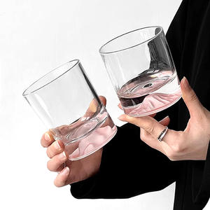 Creative 3D Pink Snow Mountain Heavy Base Fuji Mount Patrón Whisky Glass Brandy <span class=keywords><strong>Gin</strong></span> Whisky Glass - Product Image 2