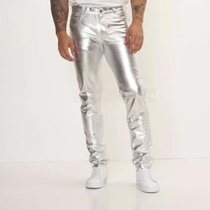 Marque privée Pantalons en cuir pour hommes à vendre Pantalons en cuir pour hommes de couleur unie Pantalons en cuir multi-poches - Product Image 4