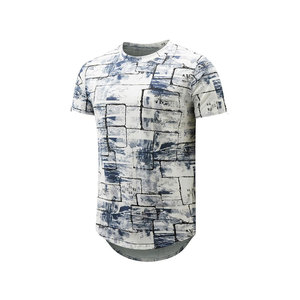 เสื้อยืดแขนสั้นสำหรับผู้ชายผ้าคอตตอนแฟชั่นลำลองงานตามสั่ง - Product Image 1